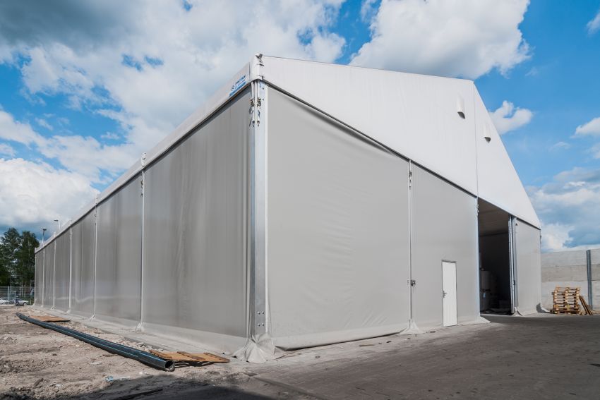  2. Hala namiotowa z PCV od Protan Elmark. 10m x 40m x 4m